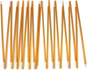 2Pcs/Lot Outdoor Camping Hiking Travel Telescoping Tarp Poles,12 Sections Aluminum Alloy,Tent Poles for Tent Fly, Awning, Outdoor Camping, Hiking, Backpacking Rainfly, 12 Sections Aluminum Alloy