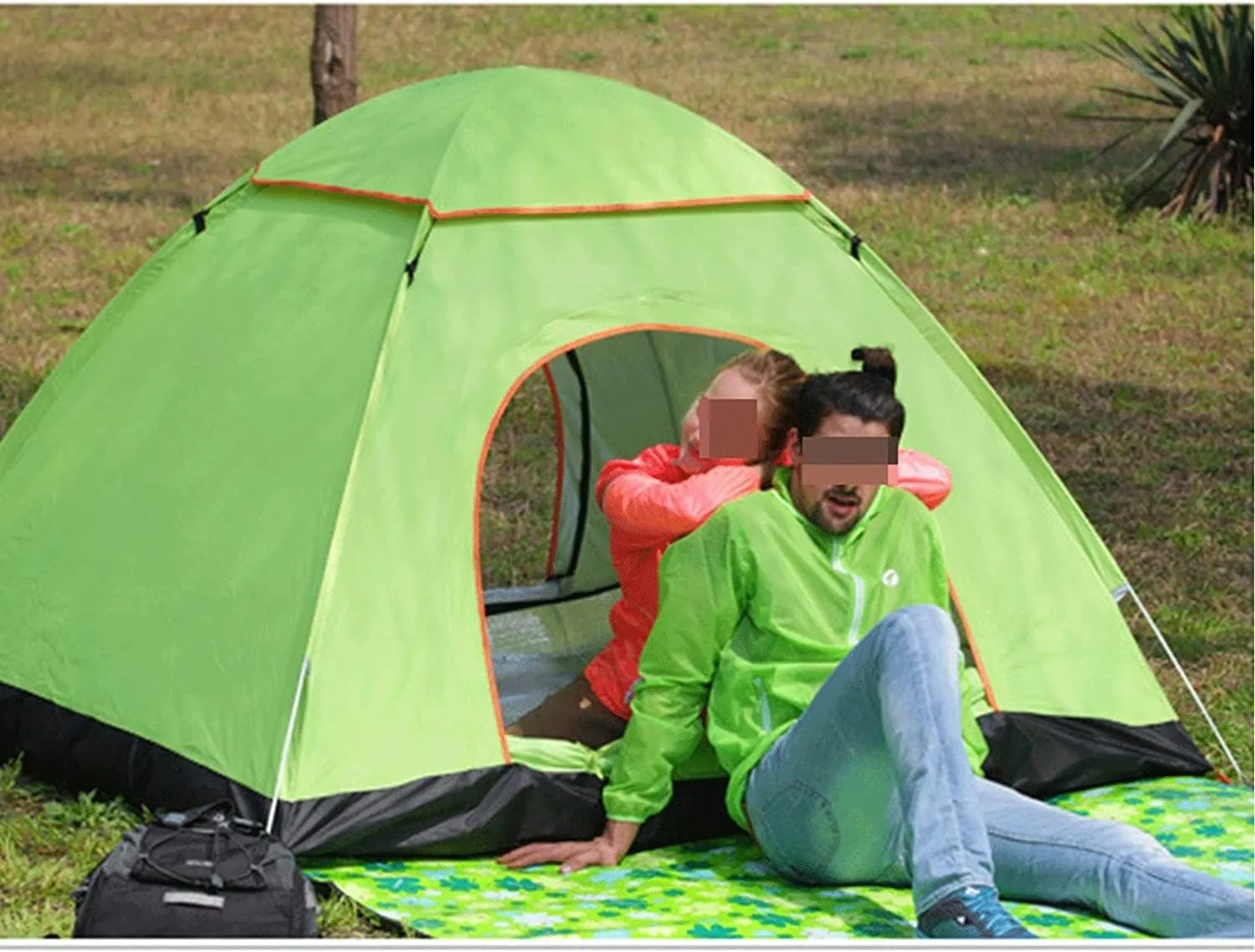 3-4 Person Automatic Family Camping Tent Camping Hiking Tipi Tent Easy to Set Up Waterproof Quick Folding for Beach Garden Camping Fishing Picnic (Color : A, Size : 34 Person)