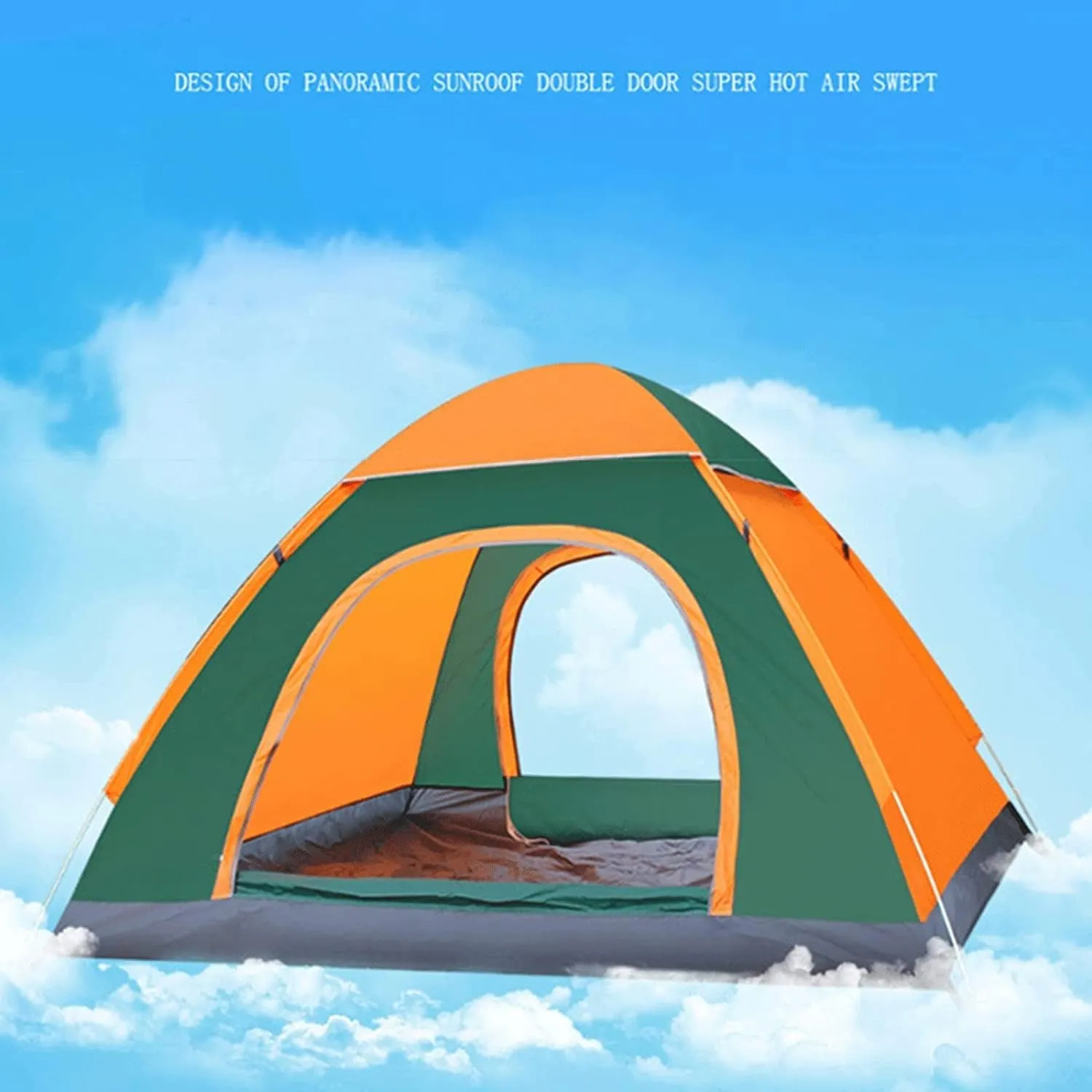 3-4 Person Automatic Family Camping Tent Camping Hiking Tipi Tent Easy to Set Up Waterproof Quick Folding for Beach Garden Camping Fishing Picnic (Color : A, Size : 34 Person)