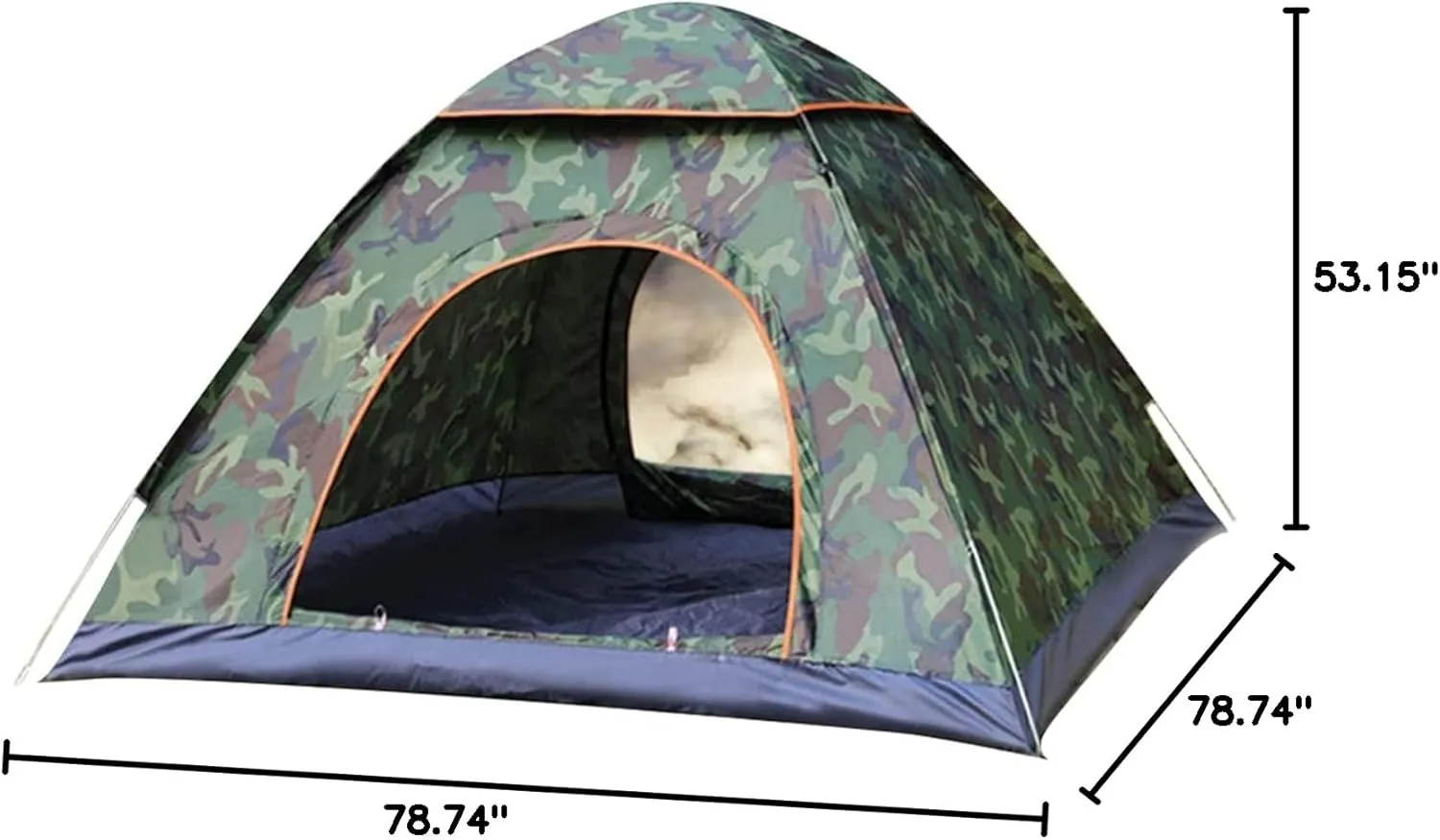 3-4 Person Automatic Family Camping Tent Camping Hiking Tipi Tent Easy to Set Up Waterproof Quick Folding for Beach Garden Camping Fishing Picnic (Color : B, Size : 34 Person)