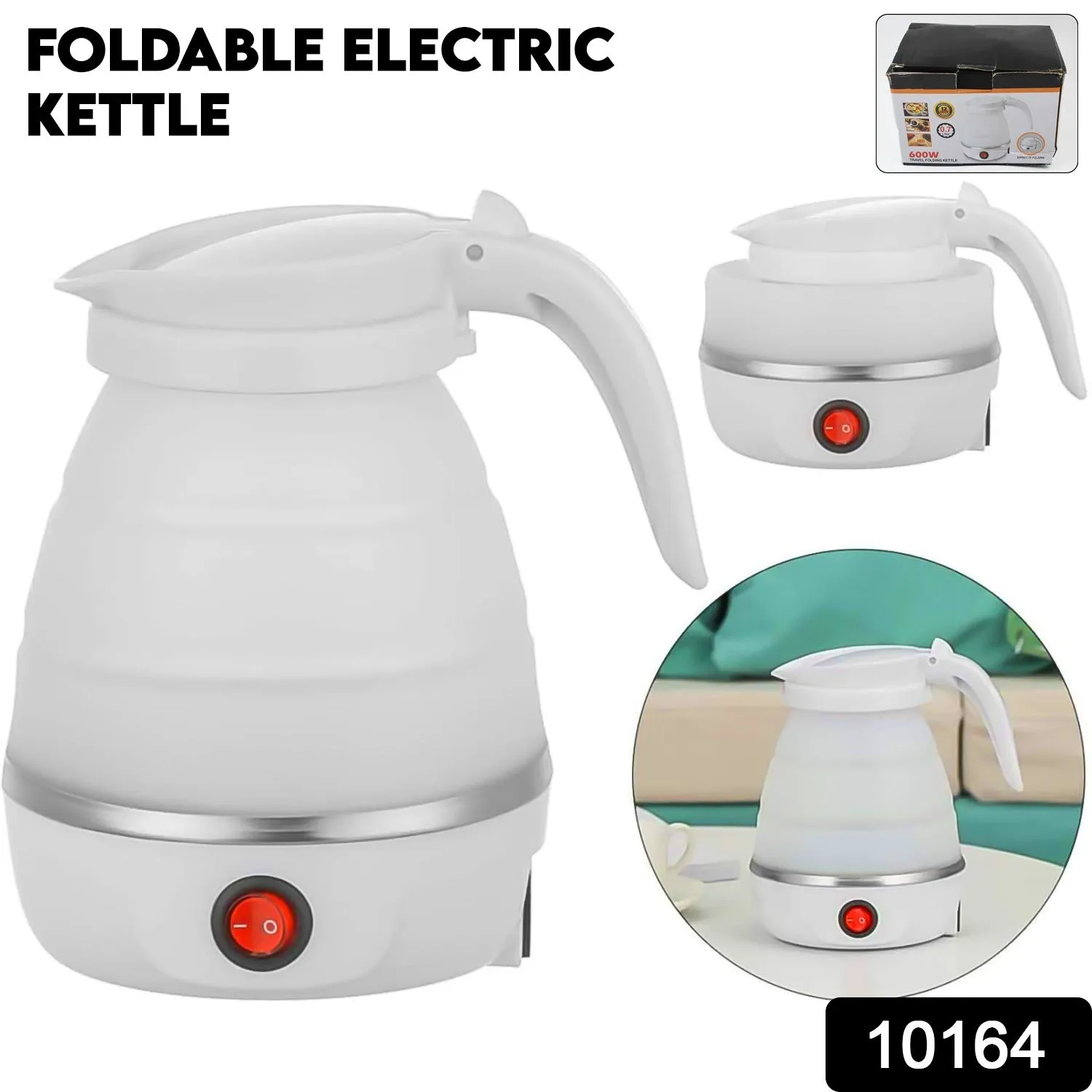 (304 Steel Folding Silicone) Travel Fast delivery 600W - & Price guarantee Kettle Electric Stainless