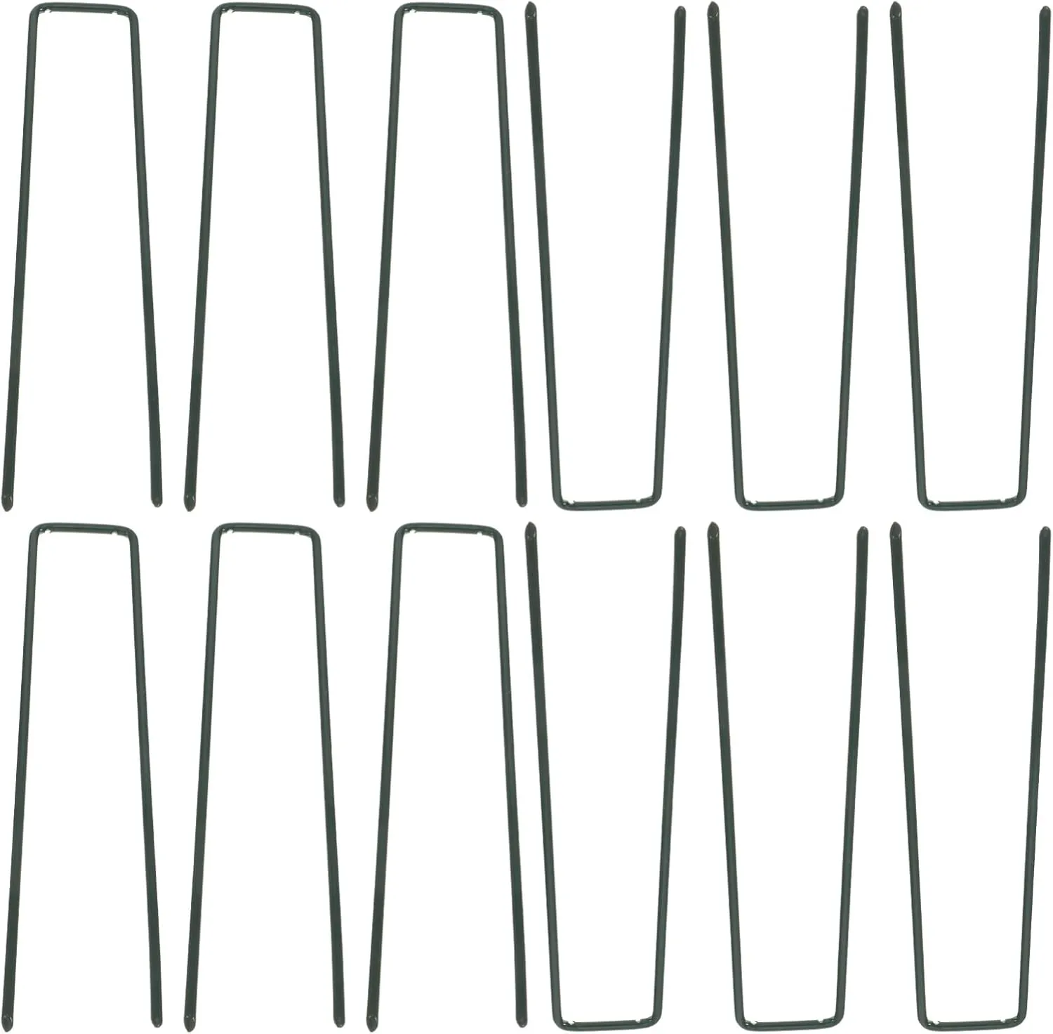 30Pcs U Shaped Lawn Fastening Nails Durable Ground Stakes for Tents Tarps Garden Cloth Outdoor Activities Heavy Duty Design Weather Resistant Coating