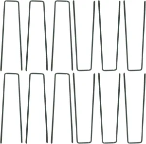 30Pcs U Shaped Lawn Fastening Nails Durable Ground Stakes for Tents Tarps Garden Cloth Outdoor Activities Heavy Duty Design Weather Resistant Coating