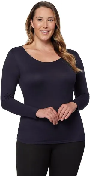 32 Degrees Heat Womens Ultra Soft Thermal Lightweight Baselayer Scoop Neck Long Sleeve Top