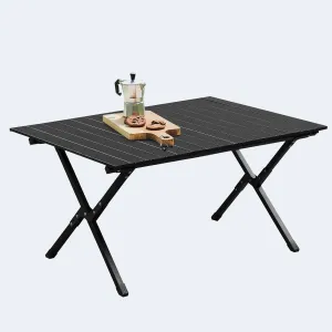 34x24 in Patio Small Side Table Wooden Square Side End Table Lightweight Roll up Side Table Outdoor Camp Table Portable Picnic Table for Living Room Garden Backyard