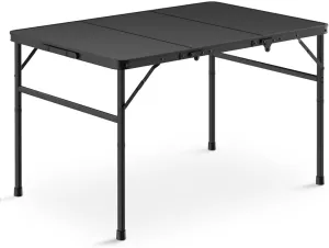 35" Foldable Camping MDF Table Outdoor Lightweight Adjustable Height Picnic Desk