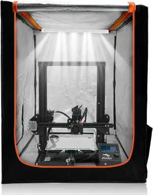 3D Printer Enclosure with LED Lighting, Fireproof Dustproof Tent Constant Temperature Protective Cover for Creality Ender 3 V3 SE/KE/Ender 3/Ender 3 Pro/Ender 3V2/Ender 3S1/Neo/Anycubic Elegoo, Medium