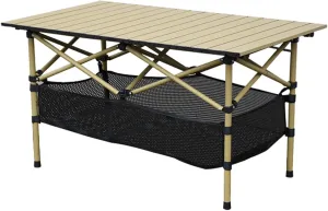 4-6 Persons Portable Outdoor Folding Table, Camping Folding Table with Mesh Bag, Roll Up Lightweight Picnic Table for Hiking, Backpacking and Fishing
