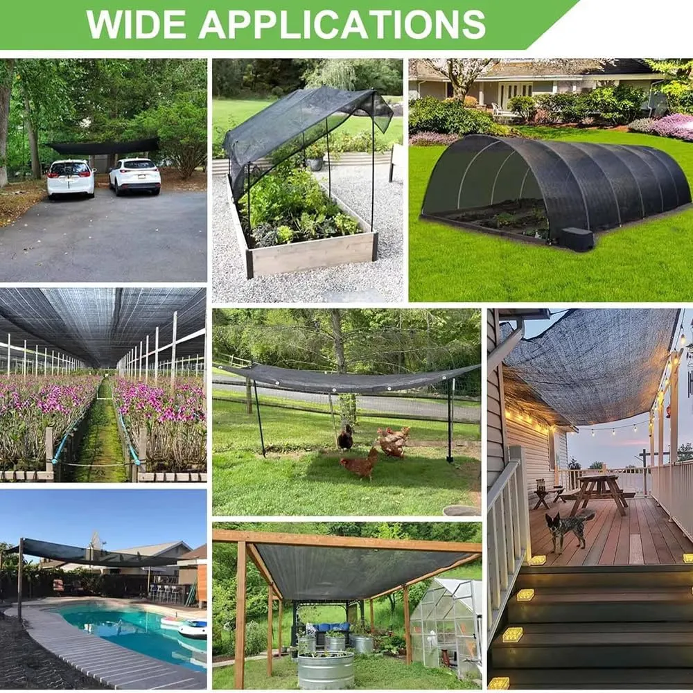 40% Shade Cloth for Garden 6.5X10Ft, Plant Shade Cloth for Greenhouse, Sunblock Mesh Tarp for Garden Plants, Vegetables, Flowers, Cucumbers,Lettuce, Tomatoes, UV Resistant.