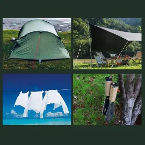 4X Reflective Cord Tent Guyline Rope High-Strength Lightweight 13ft with Aluminum Cord Adjuster for Tying Down Tarps, Camping Tent, Outdoor Packaging