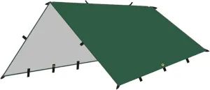 4x4m 4x3m 3x3m 19 Hang Points Tent Tarp Survival Sun Shelter Shade Canopy Outdoor Backpacking Waterproof Camping Awning Sunshade for Outdoors, Picnic(3x3.0m Green)