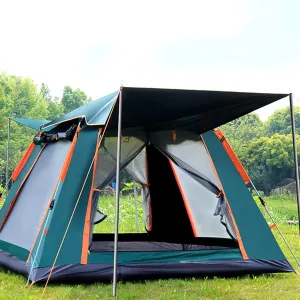 5-6 Person Pop Up Tent Family Tent for 6 Persons Large Tents for Camping Hiking Party,Sun Shelter/Festival Essential,Portable with Carry Bag, Green