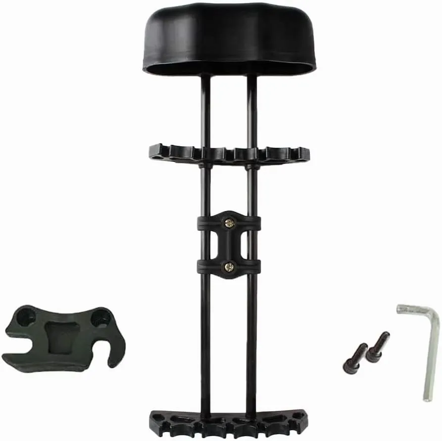 5 Arrow Bow Quiver for Archery Universal Hunting Quiver Quick Detach Quiver for Compound Bow and Recurve Bow Broadheads Lightweight Black