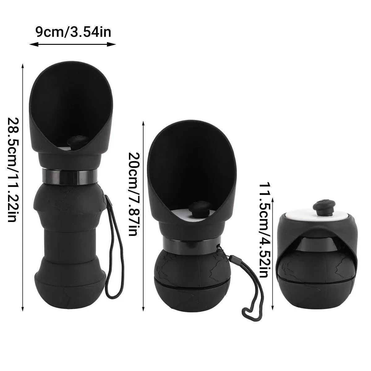 550ml Portable Dog Water Bottle Pet Travel Kettle Foldable Outdoor Drinking Cup