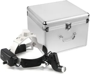 5W Adjustable Headband HeadLamp for Binocular Loupes Brightness Spot Lab Headlamp (Black)