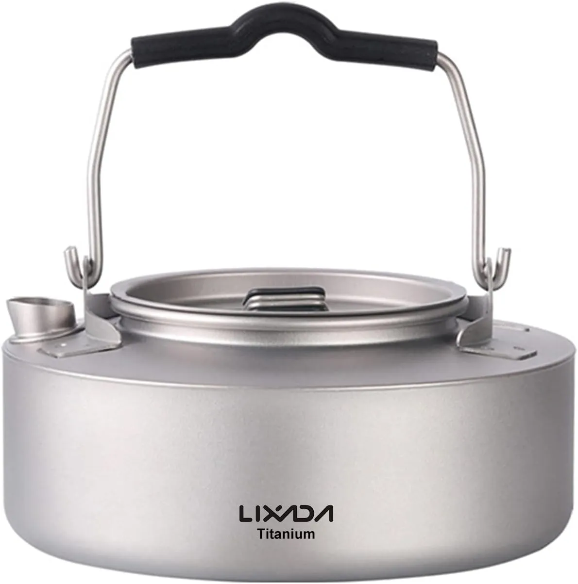 600ml / 1000ml Titanium Tea Pot Kettle Lightweight Camping Tea Kettle Coffee Pot for Home Kitchen and Outdoor Activities