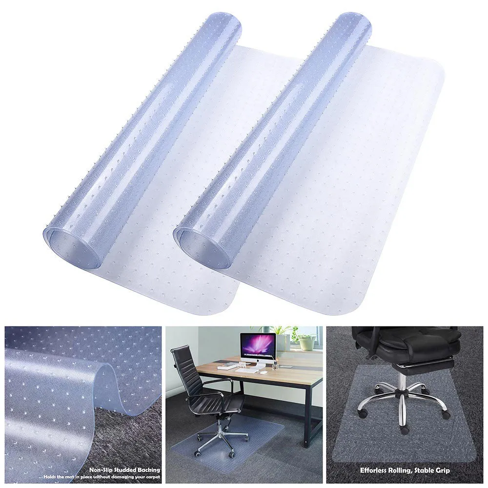 60" x 46" Studded Chair Mat for Low Pile Carpet - 1/8" Thick