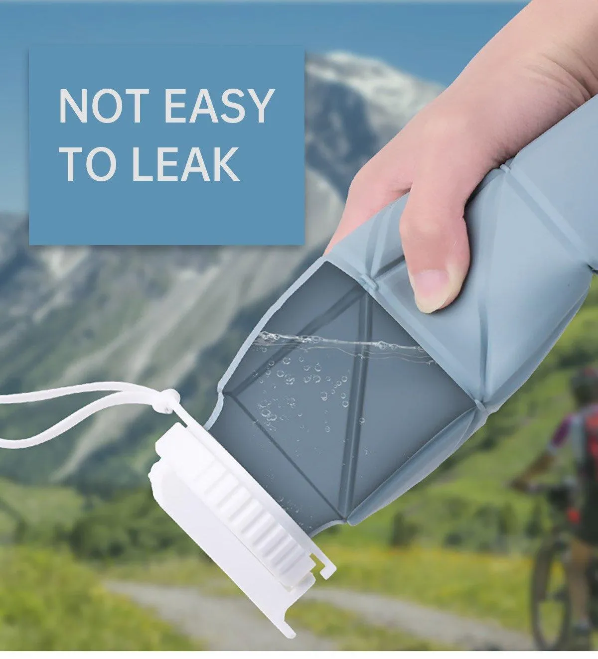 620ml Silicone Folding Water Bottle Food Grade Outdoor Sports Kettle High Temp