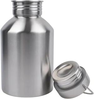 68OZ Stainless Steel Water Bottle with Handle Big Water Bottle for Men Single Wall Thickened Metal Bottle,Leak Proof and Anti Drop Large Capacity Hot Water Kettle for Sports,Camping&Hiking