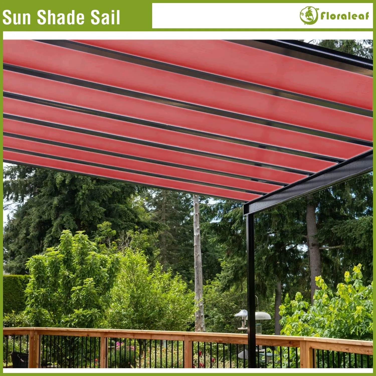 7'x9' Waterproof Sun Shade Sail Canopy Rectangle Sail Awning Tarp UV Shelter for Outdoor Patio Backyard - Custom Red Color