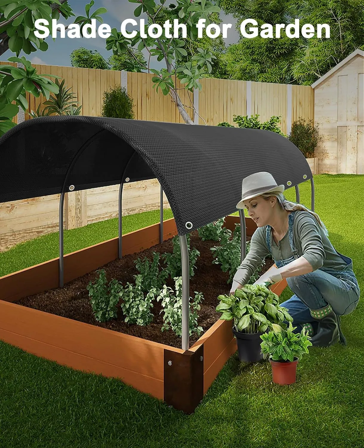 90% Shade Cloth,16x20ft Tear Resistant Sun Shade Net with Reinforced Grommet,Durable Garden Shade Tarp Cover for Greenhouse,Plant Cover, Chicken Coop,Patio and Pergola,Black