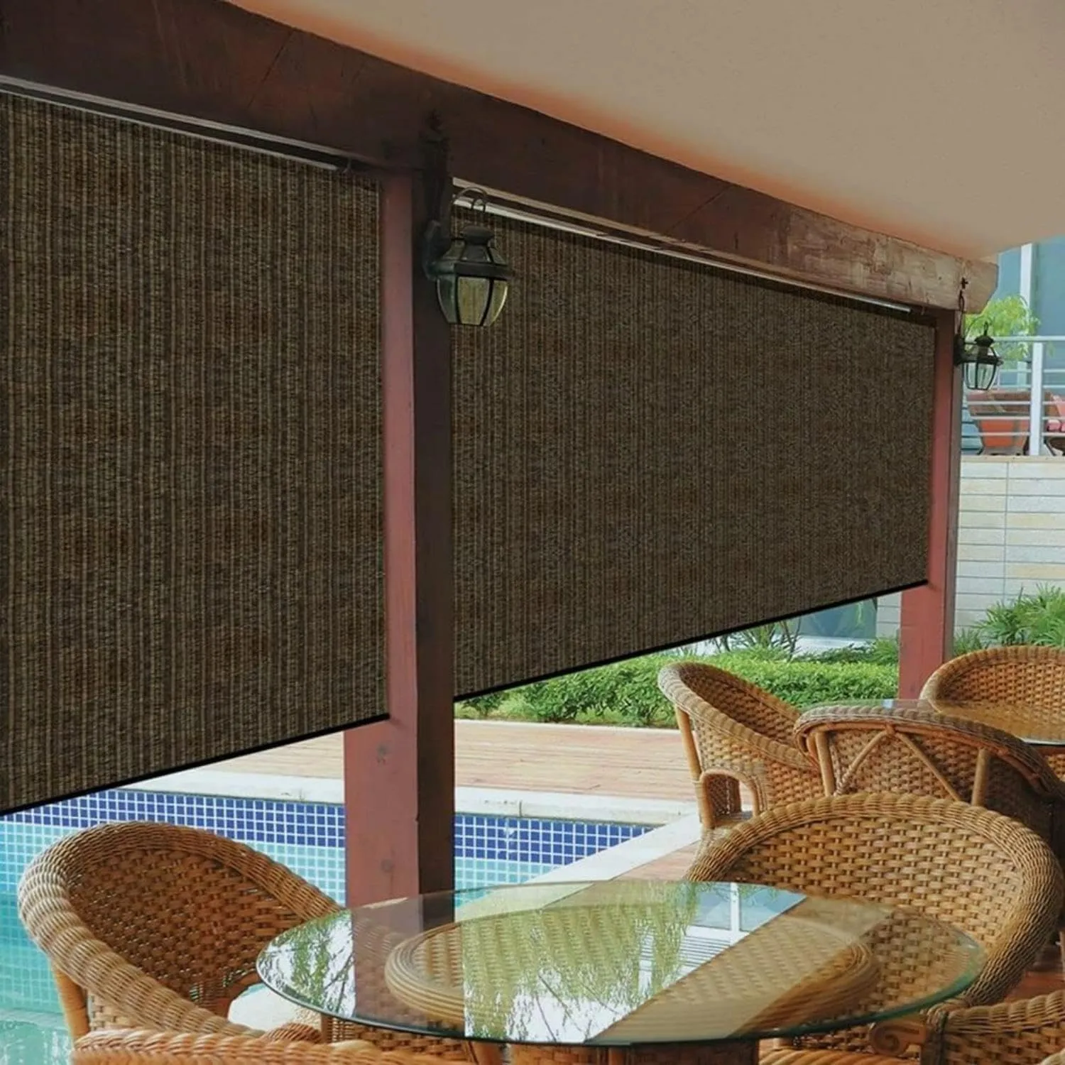 90% Sun Shade Cloth with Grommets, Pergola Shade Cover Canopy, Mesh Tarp Sun Screens for Patio, Outdoor, Garden, Backyard (10' X 10')