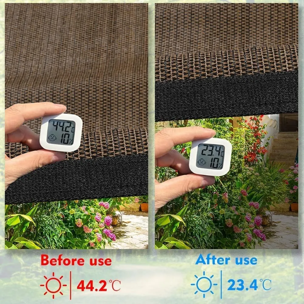 90% Sun Shade Cloth with Grommets, Pergola Shade Cover Canopy, Mesh Tarp Sun Screens for Patio, Outdoor, Garden, Backyard (10' X 10')