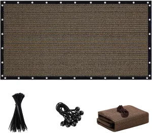 90% Sun Shade Cloth with Grommets, Pergola Shade Cover Canopy, Mesh Tarp Sun Screens for Patio, Outdoor, Garden, Backyard (10' X 10')