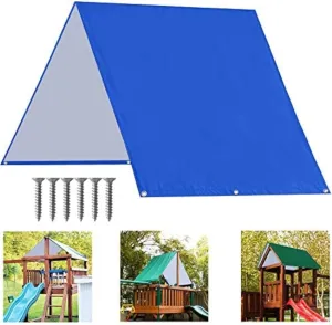 ABCCANOPY 43"X90" Swing Set Replacement Tarp for Playgrounds, Shade Screens (Blue)