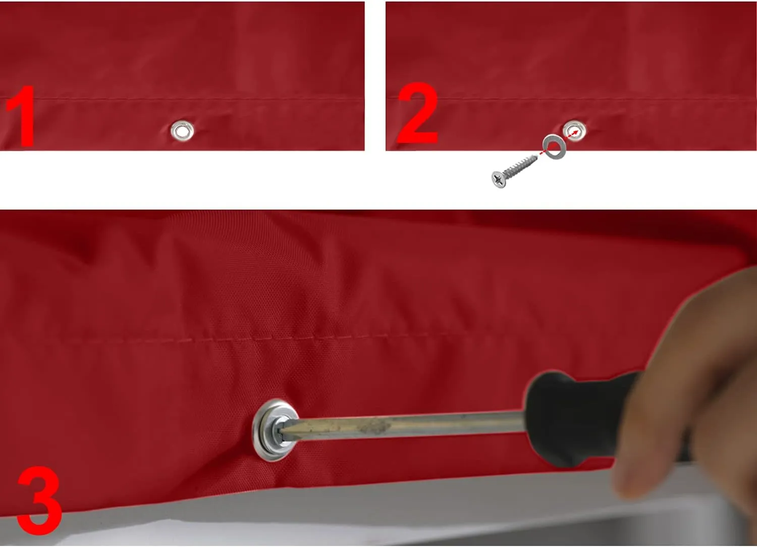 ABCCANOPY 43"X90" Swing Set Replacement Tarp for Playgrounds, Shade Screens (Burgundy/White)