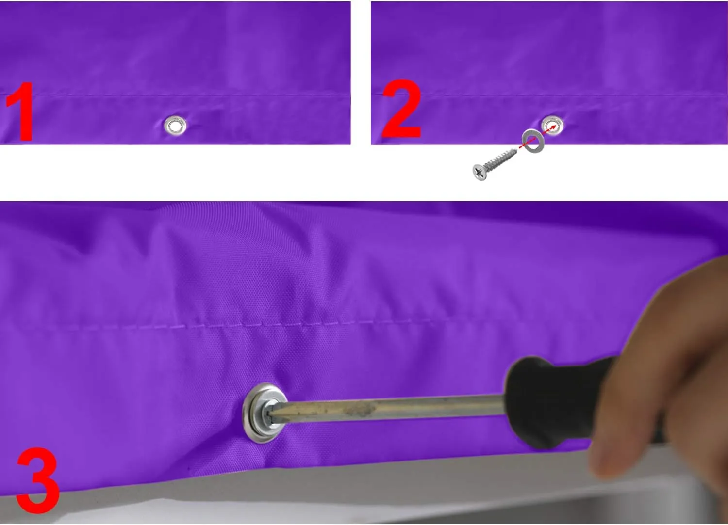 ABCCANOPY 43"X90" Swing Set Replacement Tarp for Playgrounds, Shade Screens (Purple/White)