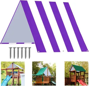 ABCCANOPY 43"X90" Swing Set Replacement Tarp for Playgrounds, Shade Screens (Purple/White)