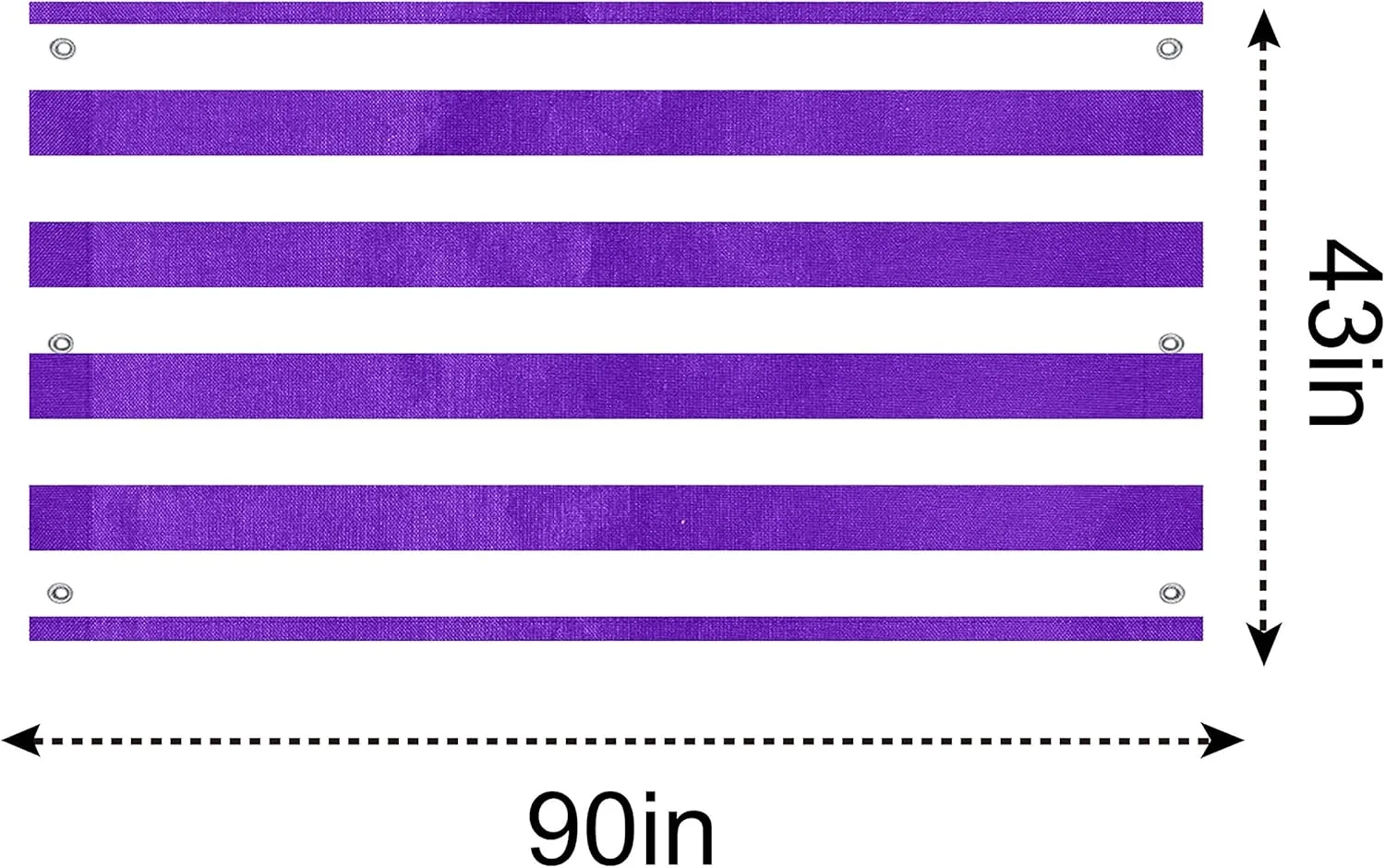 ABCCANOPY 43"X90" Swing Set Replacement Tarp for Playgrounds, Shade Screens (Purple/White)