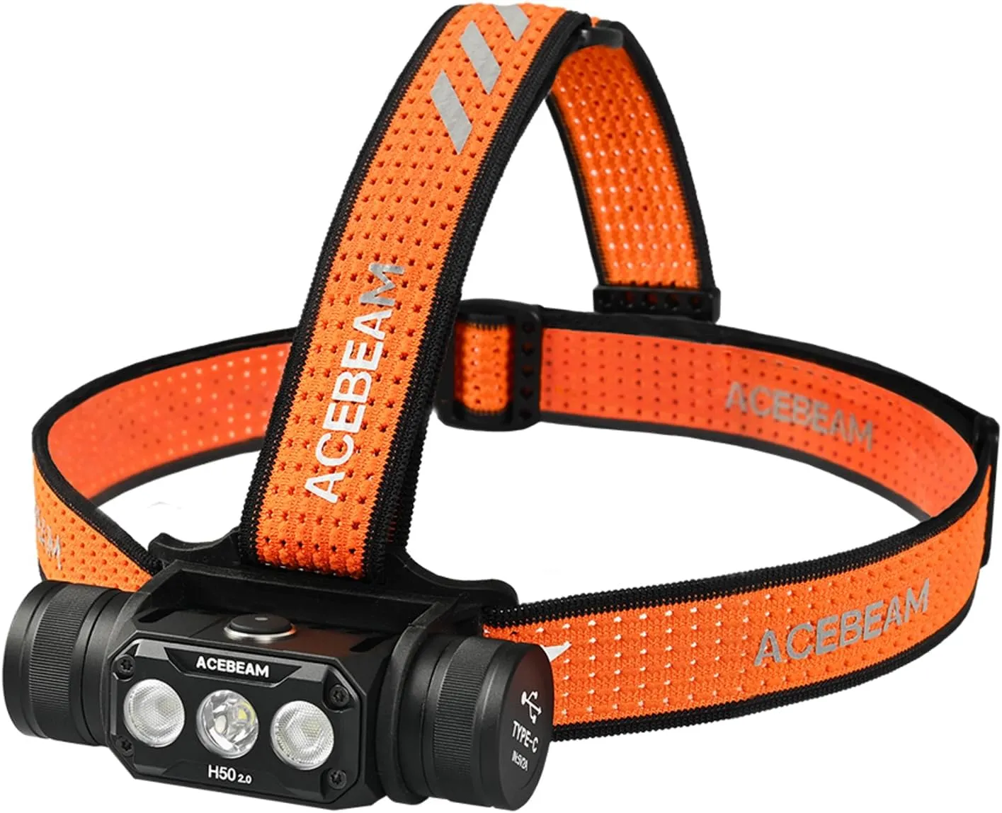 ACEBEAM H50 2.0 High Performance Headlamp 2000 Lumens Spotlight/170° Wide Range Floodlight/Dual Beam, Hard Hat Light Led Headlight Head Lamp for Camping, Hiking, Caving Rescuing
