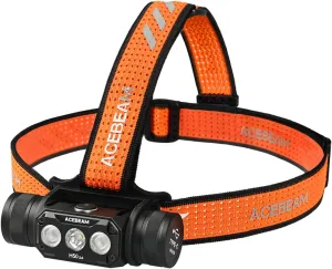 ACEBEAM H50 2.0 High Performance Headlamp 2000 Lumens Spotlight/170° Wide Range Floodlight/Dual Beam, Hard Hat Light Led Headlight Head Lamp for Camping, Hiking, Caving Rescuing