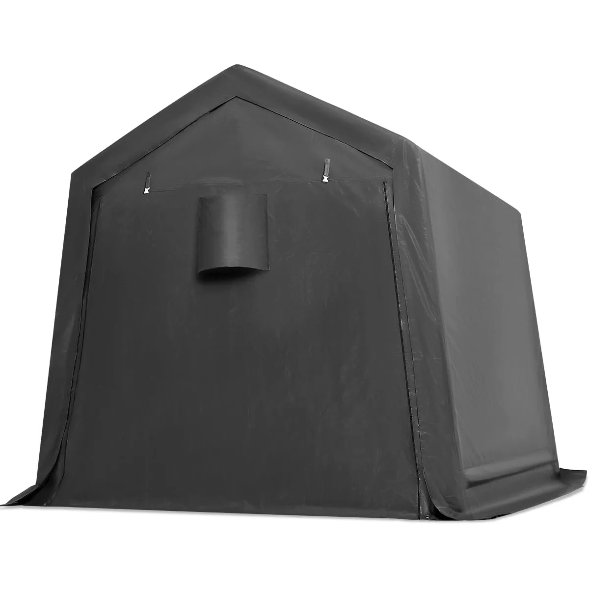ADVANCE OUTDOOR 8x8 ft Carport Outdoor Portable Storage Shelter Garage Tent Carport, Gray