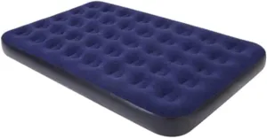 Air Mattress for Inflatable - Portable Blue Blow Up Mattresses with Flocked top - Foldable Air Bed for Tent Camping Home Travel Backpacking