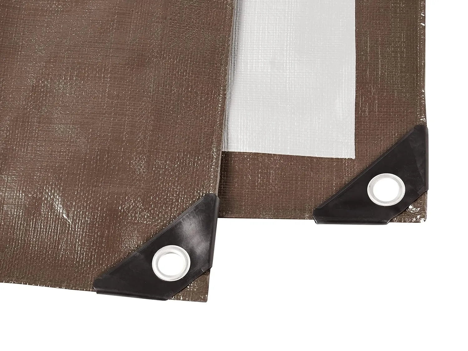 AmazonCommercial Multi Purpose Waterproof Poly Tarp Cover, 12x25ft, 16mil Thick, Silver/Black, 1-Pack