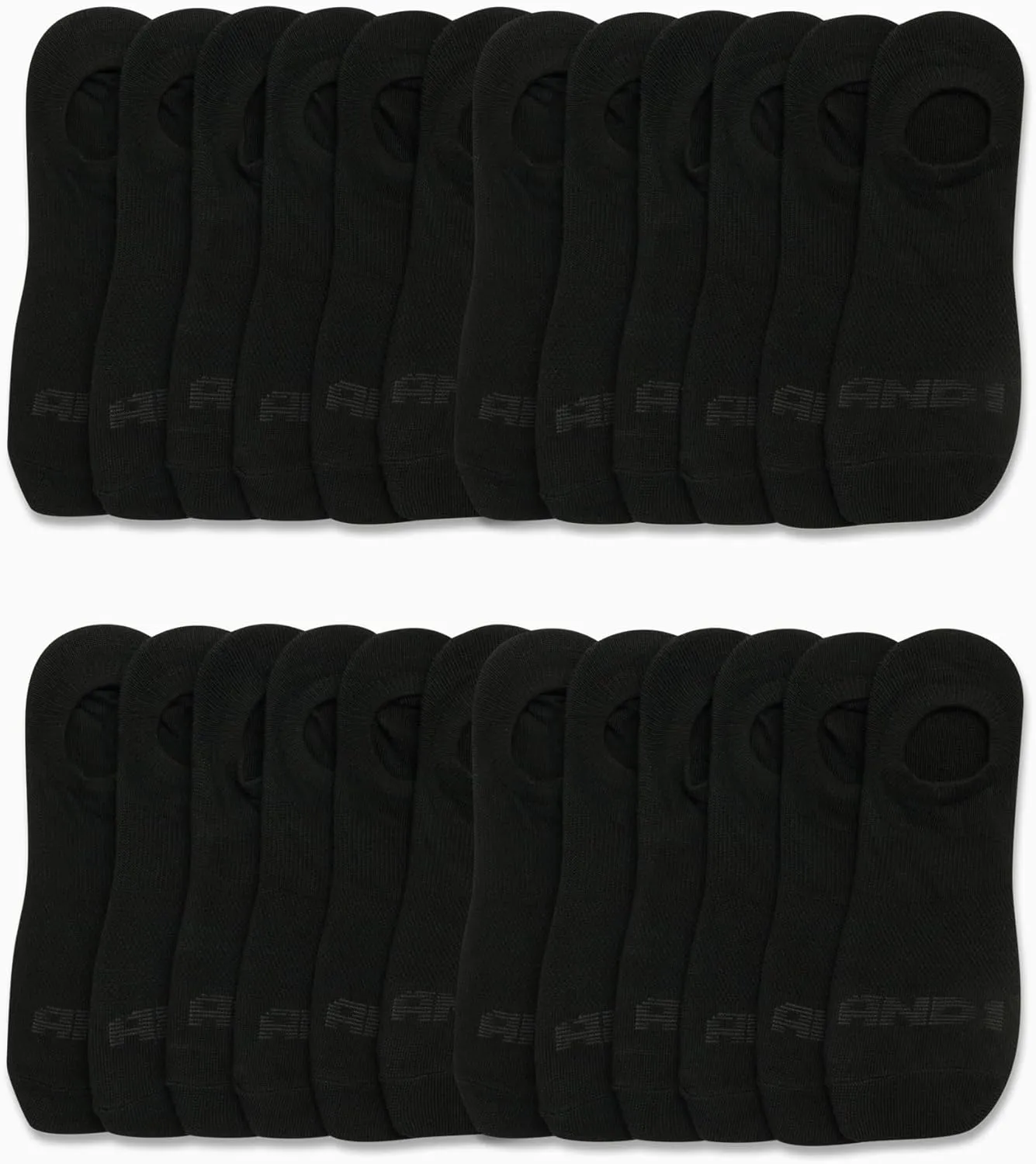 AND1 Men's Socks - Lightweight Performance No Show Liner Socks (24 Pack)