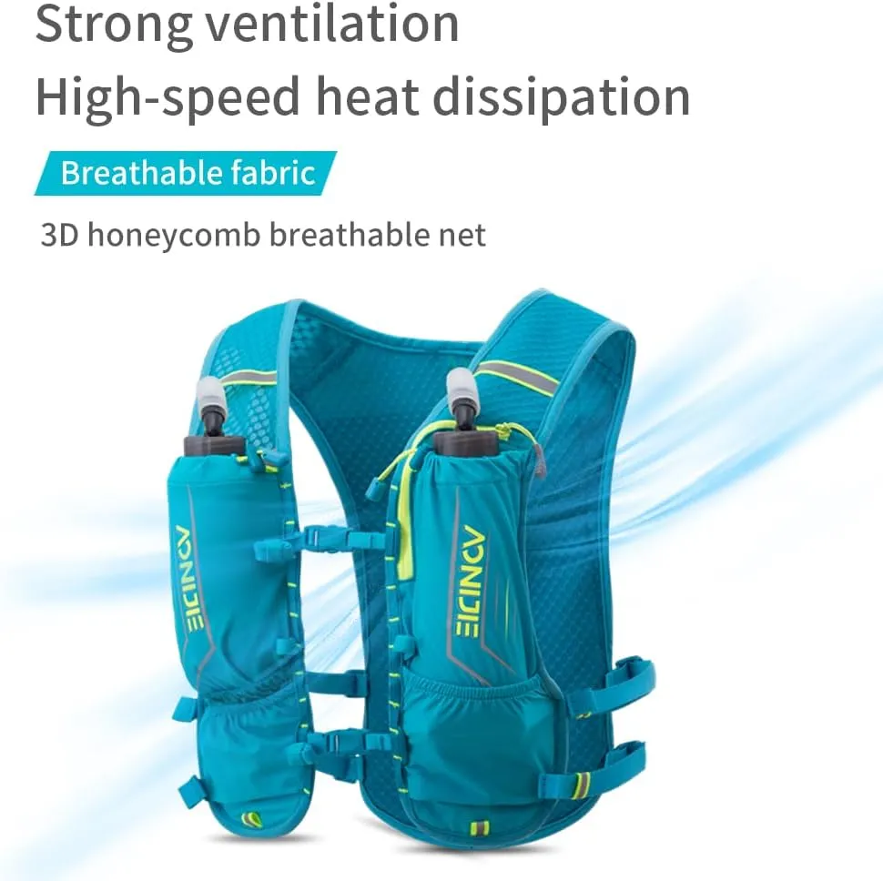 AONIJIE Running Hydration Vest 5L Running Vest for Women Men with Hydration Backpack Fits 6.8" Phones for Hiking Marathon Race