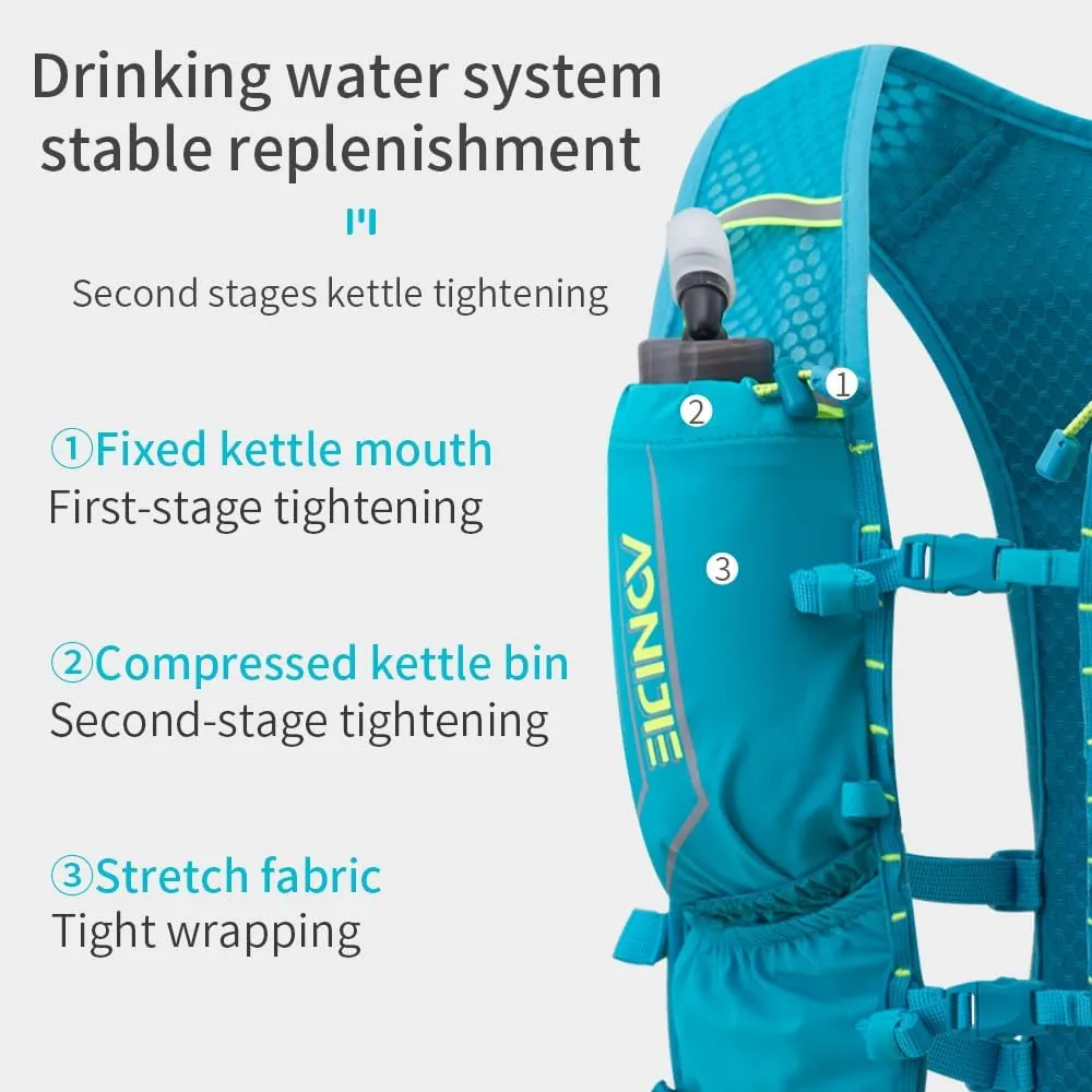 AONIJIE Running Hydration Vest 5L Running Vest for Women Men with Hydration Backpack Fits 6.8" Phones for Hiking Marathon Race
