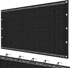 Artpuch 90% Sunblock 8X10 FT Shade Cloth Outdoor Pergola Shade Cover Fabric UV Resistant Mesh Durable Shade Tarp with Grommets for Greenhouse,Patio, Carport,Black