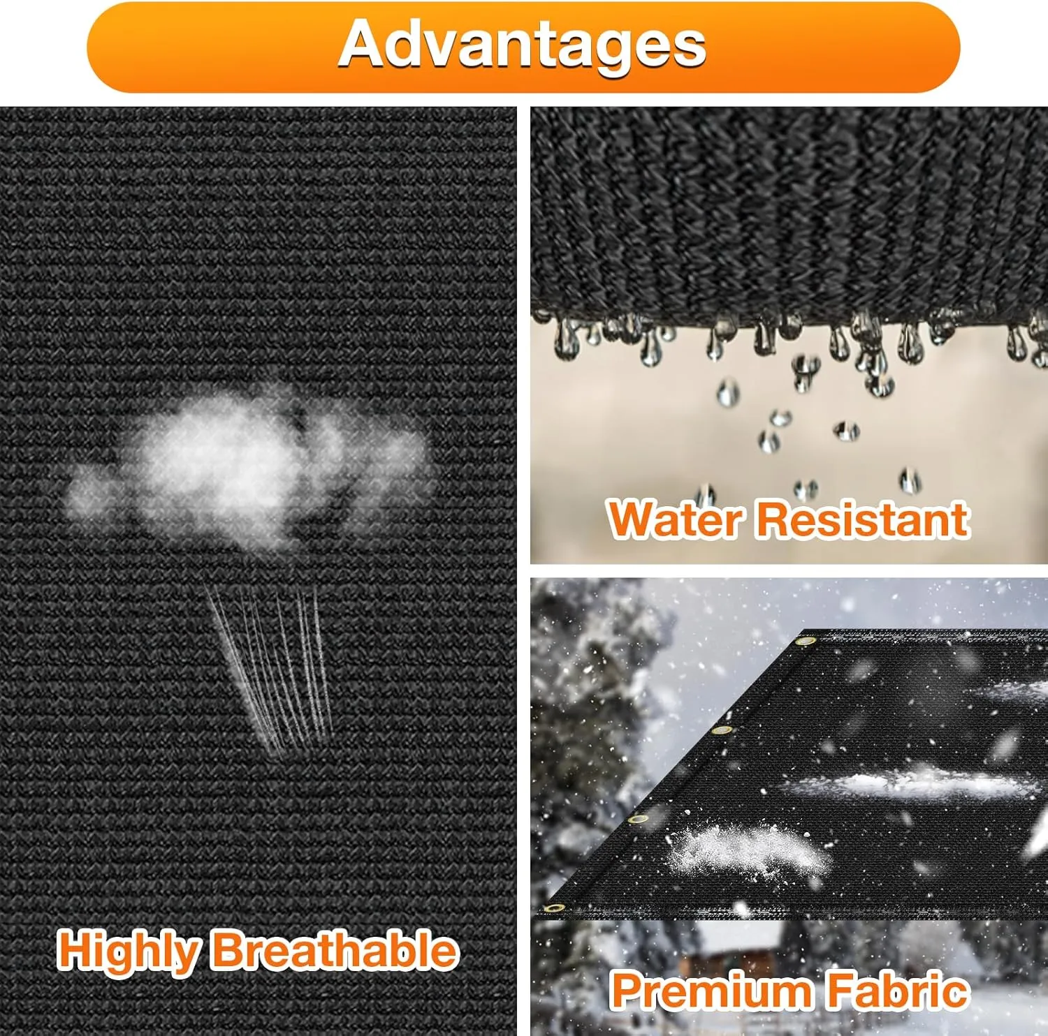 Artpuch 90% Sunblock 8X10 FT Shade Cloth Outdoor Pergola Shade Cover Fabric UV Resistant Mesh Durable Shade Tarp with Grommets for Greenhouse,Patio, Carport,Black