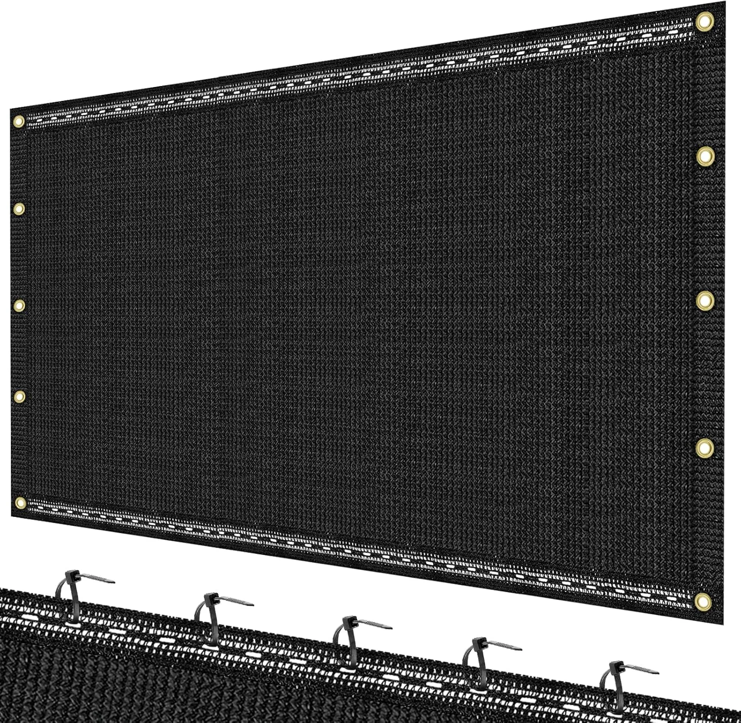Artpuch 90% Sunblock 8X10 FT Shade Cloth Outdoor Pergola Shade Cover Fabric UV Resistant Mesh Durable Shade Tarp with Grommets for Greenhouse,Patio, Carport,Black