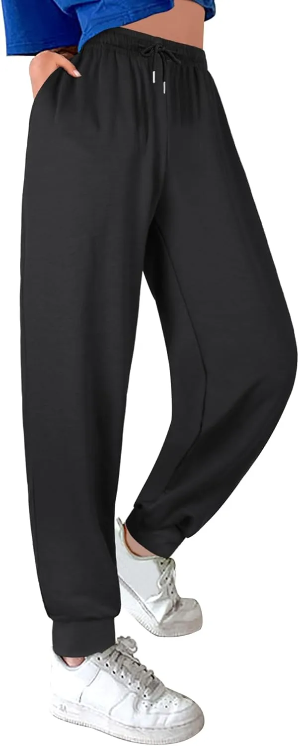ASIMOON Sweatpants Women with Pockets Loose Lightweight Stretch Yoga Lounge Pants Comfy Drawstring Workout Jogging Pants