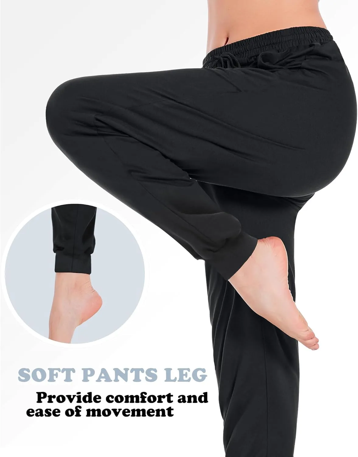 ASIMOON Sweatpants Women with Pockets Loose Lightweight Stretch Yoga Lounge Pants Comfy Drawstring Workout Jogging Pants