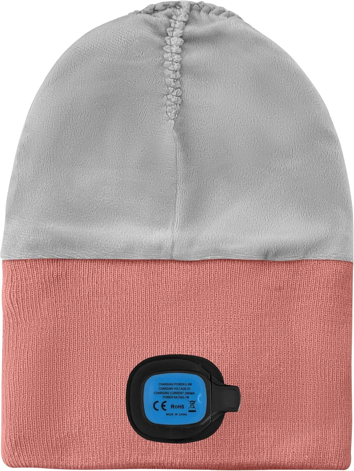 ATNKE LED Lighted Beanie Hat,USB Rechargeable 8 LED Red Glow Flashing Run Headlamp Lined Fleece Cap for Men and Women