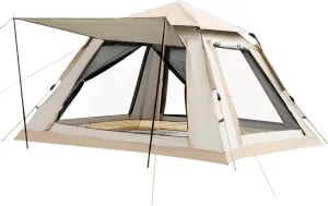 Automatic Camping Tent, Quick-Setup Tent, 4-Sided Weatherproof Panoramic Tent, Travel Tent for Family Trips
