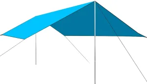 Awning Silver Coated Resists Protect Lightweight Outdoor Shelter 210D Oxford Cloth for Camping Hiking (S 300x295cm Blue)