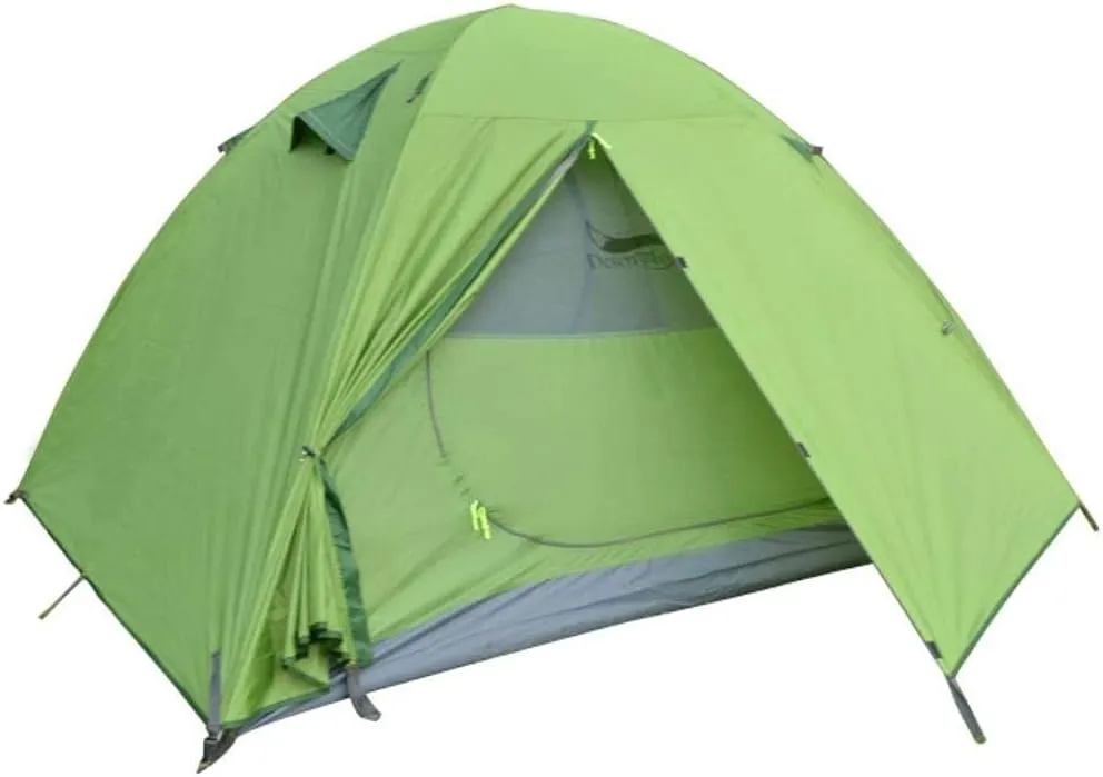 Backpacking Camping Tent, Lightweight 1-3 Tent Double Layer Waterproof Portable Aluminum Poles Travel Tents (2 Tent Orange220x140x110cm) (3 Tent Green220x180x140cm)